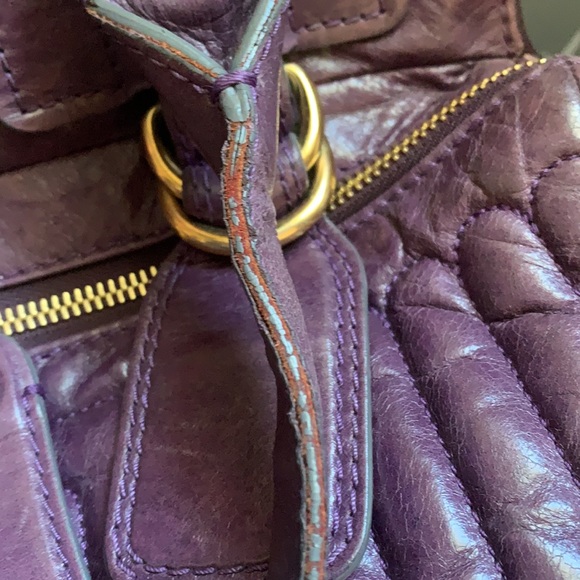 Vintage Chloe Purple Leather Shoulder Bag - Picture 12 of 16